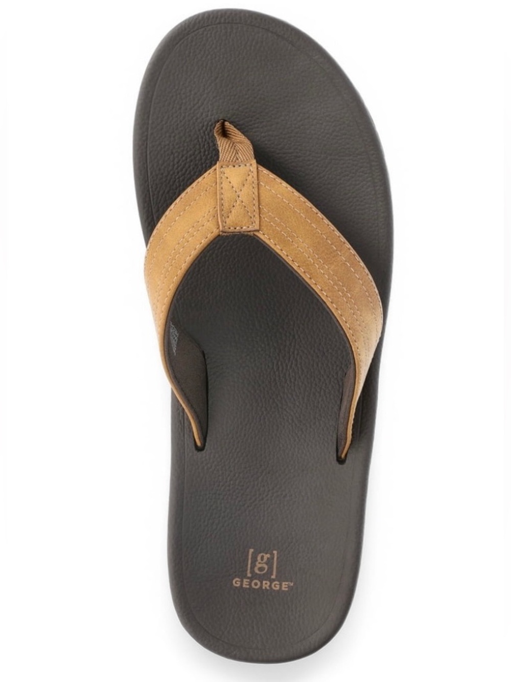 Ⓜ️$16Ⓜ️ NEW George Comfort Thong Sandals Brown Men's UNISEX Various Sizes